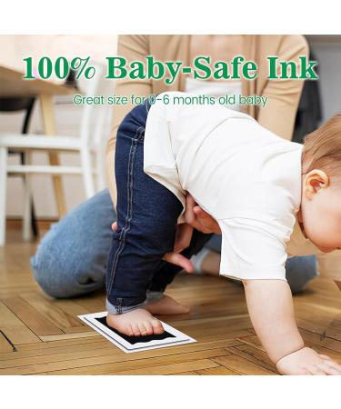 Nabance Baby Handprint & Footprint Kit - 4 Inkless Ink Pads, 2 Frames, 8 Imprint Cards - Safe for Newborns, Ideal Family Keepsake & Baby Shower Gift (0-6 months) - Buy Online on GoSupps.com