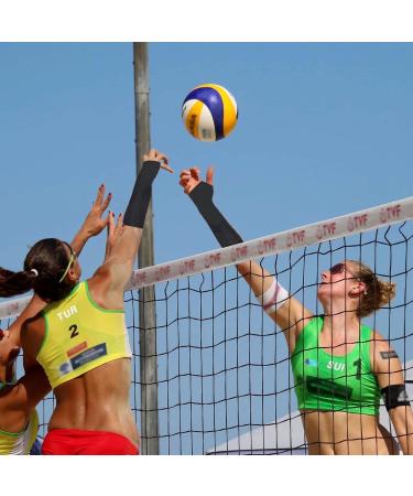 Volleyball Arm Protection Sleeves - 2 Pairs with Protective Pads & Thumb Hole for Men & Women | Forearm Training Accessories - Buy Online on GoSupps.com