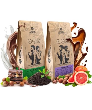 Coffee Broastery Coffee Beans Set 2x1kg 2000g | Nicaragua Colibr Azul | Brazil Mogiana | Specialty Coffee | Freshly Roasted