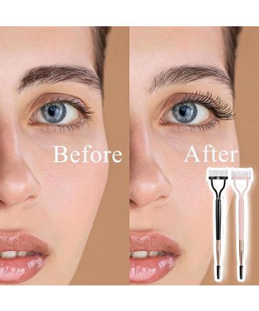 RUINIPOT 2 Pcs Double-Ended Eyelash Separators Multipurpose Lash Separator Eyelash Comb Perfect Eyelash Applicator Tool for Lashes(black and pink) Professional Eye Makeup Tools - Buy Online on GoSupps.com