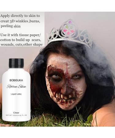 BOBISUKA Clear Liquid Latex Halloween Costume Zombie Makeup SFX - 4.92 FL.OZ - Buy Online on GoSupps.com
