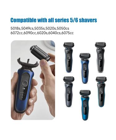 Shop Series 5/6 53B Replacement Head for Braun Electric Foil Shaver | Compatible with 5020cs 5018s 5035s & More | International Shipping Available - Buy Online on GoSupps.com
