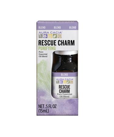 Aura Cacia Rescue Charm Essential Oil Blend Boxed 0.5 fl oz