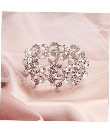 Healvian 2-Stone Pearl Bracelet for Women | Crystal & Diamond Accents | Elegant Bridal & Fashion Accessories - Buy Online on GoSupps.com