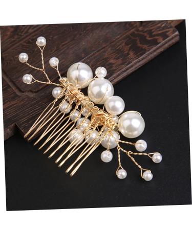 FOMIYES Pearl Comb Pearl Hair Clips Bride Hair Comb Bridal Headpieces for Wedding Hair Bling Wedding Hair Jewelry Pearls Headpiece Bridal Hair Gold Tiara Accessories Miss The Flowers Alloy - Buy Online on GoSupps.com