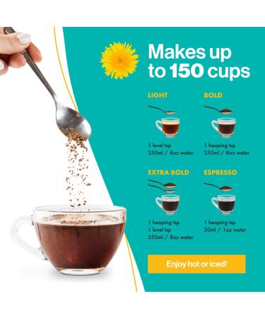 Nummy Creations Pumpkin Spice Instant Caffeine-Free Coffee Alternative - 150 Cups Dandelion & Chicory Coffee Substitute 10.58oz - Buy Online on GoSupps.com