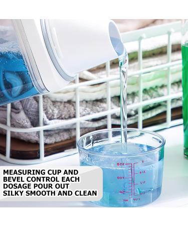 WANDGU Airtight Detergent Dispenser with Doser: 2 Pieces Reusable Washing Powder Dispenser Detergent Box Airtight Washing Powder Container White 1100 ml + 700 ml - Buy Online on GoSupps.com