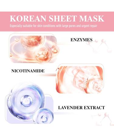 Niacinamide Sheet Mask Hydrating & Soothing Face Mask Fifteen Minutes Pore Invisible Facial Mask Korean Face Mask Improves Skin Face Care Skin Care Sets For Women for All Skin Types - Buy Online on GoSupps.com