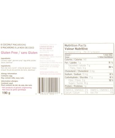 MRS. CRIMBLE'S Gluten Free Coconut Macaroons 190g - Buy Online on GoSupps.com