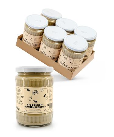 KoRo - Organic Sunflower Puree - 6 x 500 g - 100% sunflower seeds - rich in unsaturated fatty acids - light nutty taste - can be enjoyed alone, as a spread or in salad dressings.
