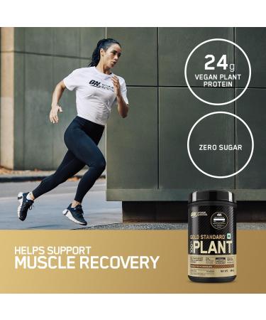Opti Mum Nutrition Gold Standard 100% Plant Protein - Vegan Double Rich Chocolate 20 Servings Complete Amino Acids Gluten-Free Zero Added Sugars - 684g - Buy Online on GoSupps.com