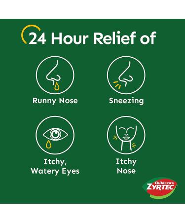 Children's Zyrtec 24 Hour Citrus Flavored Allergy Relief Tablets - 24 ct - Buy Online on GoSupps.com