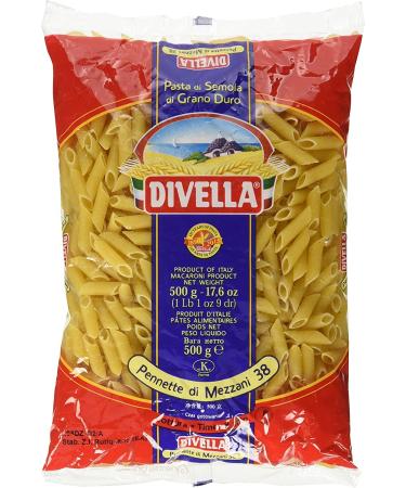 5x Divella pasta 100 Italiaans N 38 Pennette di Mezzani 500g