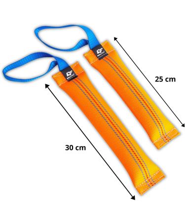 Buy Bull Fit Dog Toy - 30 cm Durable Fire Hose K9 Training Tug with Hand Loop - Robust Handmade Orange Dog Toy for Taming and Play - Buy Online on GoSupps.com