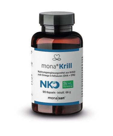 MONASAN mona Krill 90 capsules NKO krill oil with omega 3 fatty acids DHA + EPA phospholipids astaxanthin choline