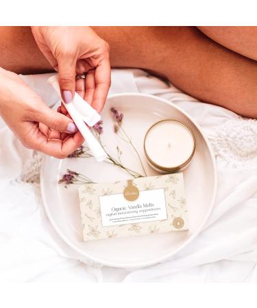 Femallay Organic Vanilla Vaginal Moisturizing Suppository Melts - 100% Natural for Odor, Dryness & Pleasure (14ct) - Buy Online on GoSupps.com