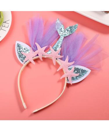 Frcolor Glitter Mermaid Headband - Blue Tail Princess Hairband for Girls | Party Favors & Accessories - Buy Online on GoSupps.com