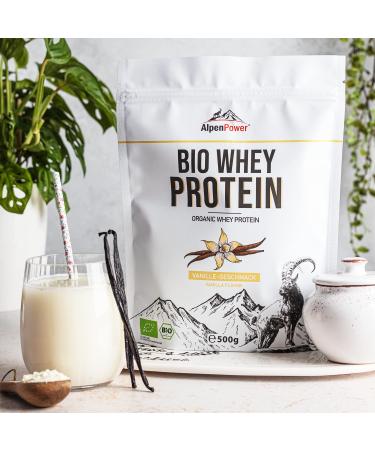 Alpenpower Bio Whey Protein Vanilla 1kg - 100% Natural Additive-Free CFM Protein Powder - Premium Organic Alpine Milk - Buy Online on GoSupps.com