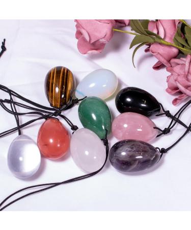 Shop Rose Quartz & Aventurine Yoni Eggs Natural Crystal Kegel Exercisers in S M L Sizes | Tighter Healthier Intimacy - Buy Online on GoSupps.com
