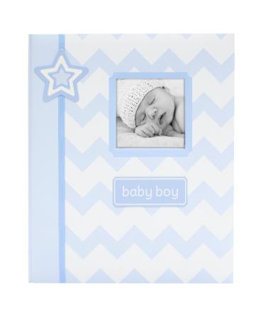 Lil Peach Chevron Baby Memory Journal Book, Blue Blue Baby Book