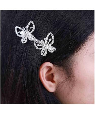 Yheakne Boho Crystal Butterfly Hair Clip Cz Butterfly Hair Clip Silver Butterfly Hair Clip Headpiece Decorative Headwear Hair Accessories for Women and Girls - Buy Online on GoSupps.com