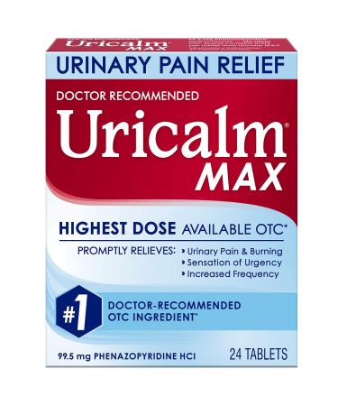 Uricalm Max - Maximum Strength - Prompt Relief of UTI Pain Burning Urgency & Increased Frequency - 24 Count