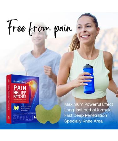 SilkDermis Pain Relief Patches 12 Count - Herb Infused for Knee & Back Pain - Long Lasting Relief - Buy Online on GoSupps.com