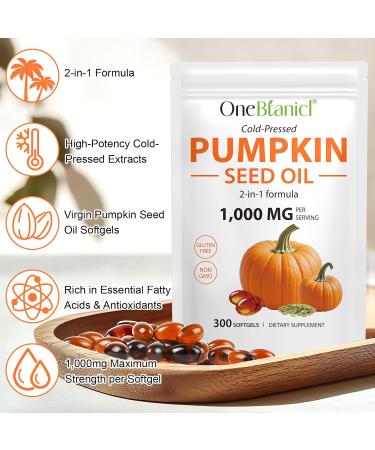 bnHUlMXw Pumpkin Seed Oil Capsules 2 in 1 Pumpkin Seed Oil with Saw Palmetto Essential Fatty Acids & Phytosterols for Hair Growth Urinary Bladder & Prostate Health Non-GMO Cold Pressed 300 Softgels - Buy Online on GoSupps.com