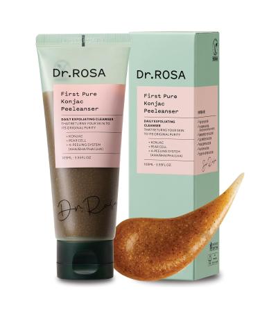 Dr.ROSA Konjac Peeleanser Gentle Daily Peeling Cleanser with Konjac & Pear Cell pH Balanced Sensitive Skin Friendly Soft & Smooth Skin Care