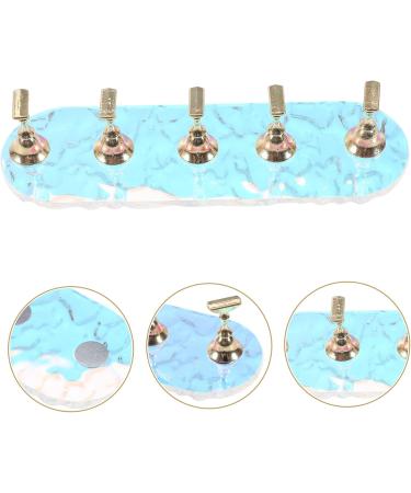 Healeved 1 Set Faux Nails Display Stand Acrylic Nail Art Nail Holder for Painting Nails Nail Stand Press on Nails Display Stand Artificial Nails Holder Nail Design Metal Aurora Water Ripple 12.8x3.9x3cm As Shown - Buy Online on GoSupps.com