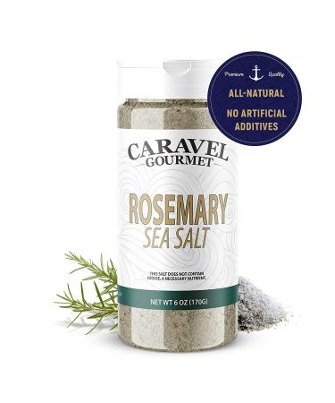 Caravel Gourmet Rosemary Sea Salt Shaker - All Natural 6 Ounce Gourmet Sea Salt - Buy Online on GoSupps.com