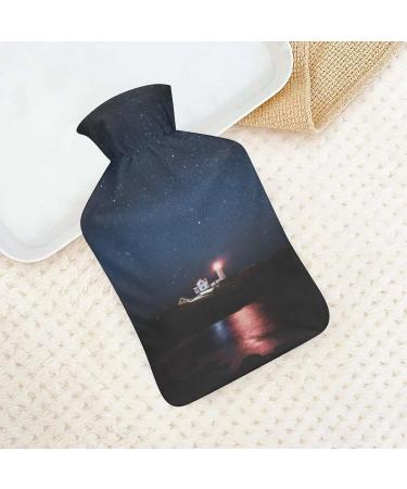 Lighthouse Hot Water Bottle with Plush Cover - 26.5x15.3cm Hand Warmer for Adults & Children - International Shipping Available - Buy Online on GoSupps.com