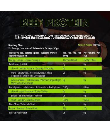NXT Beef Protein Isolate 540g - High Protein Powder with Natural Amino Acids - Paleo Keto Friendly - Dairy and Gluten Free | Green Apple Flavor - Buy Online on GoSupps.com
