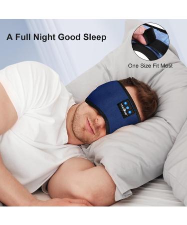 Bluetooth Sleep Headphones Eye Mask - Ultra-Soft & Washable - Perfect for Side Sleepers/Office/Travel - Birthday Gift for Men Women - Blue - Buy Online on GoSupps.com