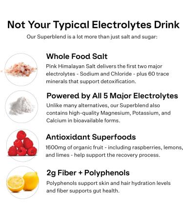Blueshift Real Food Electrolytes | Award-Winning Hydration | Sugar-Free Electrolyte Powder Packets with Pink Himalayan Salt & Organic Fruits - Buy Online on GoSupps.com