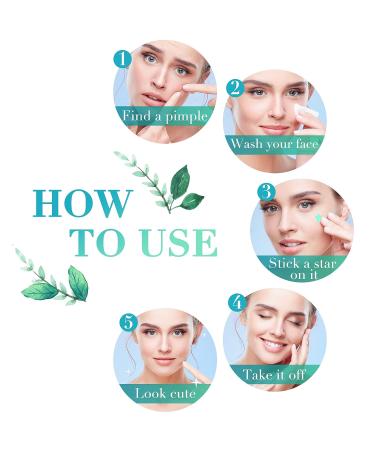 Acne Pimple Patch 112 Patches with Tea Tree & Calendula Oil - Hydrocolloid Acne Dots for Face - Cute Green & Blue Star-Shaped Pimple Stickers - Buy Online on GoSupps.com