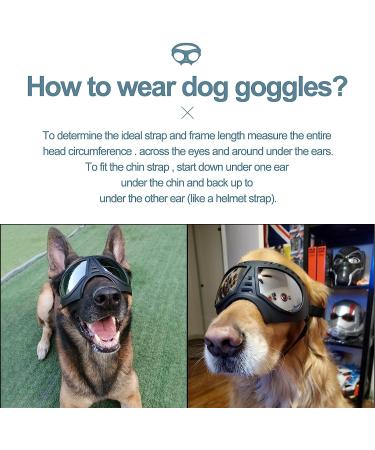 Large Breed Dog Goggles - Windproof & Snowproof Eye Protection for Outdoor Activities (Large) - Buy Online on GoSupps.com