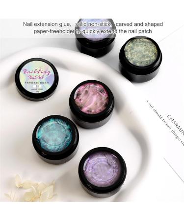 Nail Gel for Art - 5 Color Holographic Extension Gel for DIY Nail Salon & Home Use - Buy Online on GoSupps.com