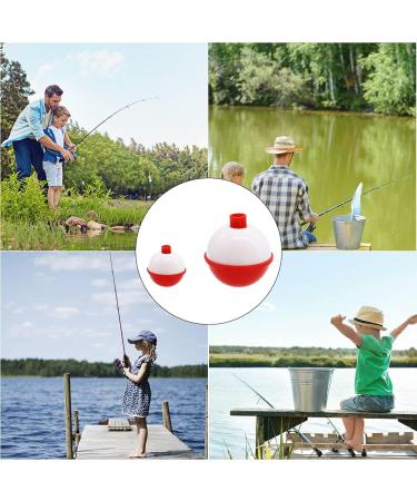 Woozettn 60 Pcs Fishing Float Hard ABS Bobber Bulk Push Button Round Buoy Floats - 1/1.5 Inch - Fishing Tackle Accessories - Buy Online on GoSupps.com