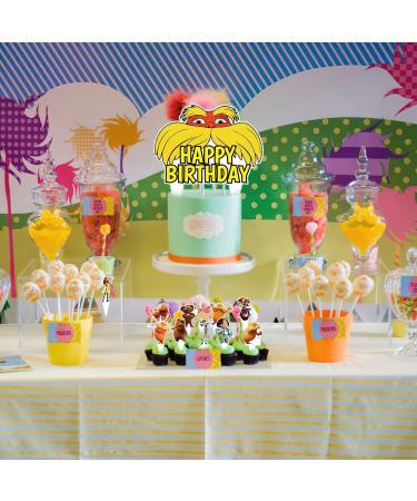37pcs Lorax Cake Decorations with 1pcs Lorax Cake Topper 36pcs Cute Cartoon Cupcake Toppers for Girls Birthday Party Decorations - Buy Online on GoSupps.com