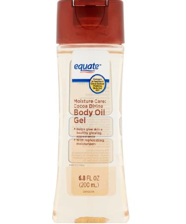 Equate Moisture Care Cocoa Divine Body Oil Gel 6.8 fl oz (Pack of 2)