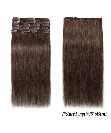 Buy Clip-in Extensions | Real Remy Human Hair Wefts - Medium Brown #4-1 25 cm (75 g) - Heat Resistant Hairpiece - Buy Online on GoSupps.com