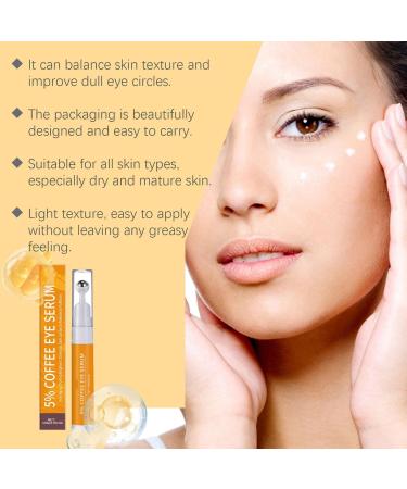 Caffeine Eye Cream Eye Contour Cream Anti-Puffiness Under Eye Creams Caffeine Anti-Wrinkle Stay-Up Late Eye Cream Anti-aging Skin Firming Eye Cream for Bags Puffiness Dark Circles - Buy Online on GoSupps.com