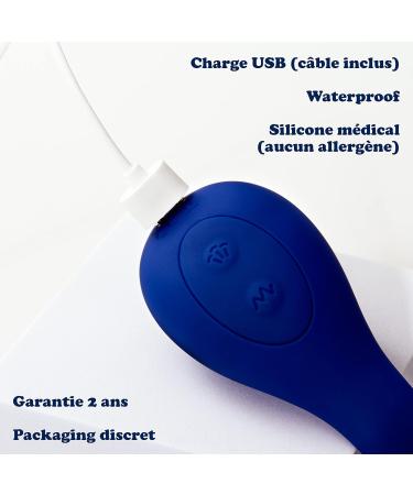 Buy Coco Massage Device for Women - Flexible Dual Stimulation with 10 Vibration Modes - Blue - Buy Online on GoSupps.com