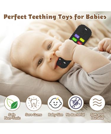 0-12 Months BPA-Free Silicone Baby Teething Toys | Calming Sets & Cake Stuff | Dishwasher Safe & Durable - Yinger Moyawanju (Black) - Buy Online on GoSupps.com
