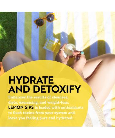 Dr. Kellyann Lemon Sips Citrus Drink Mix (21 Servings) Rehydrate Detox Revitalize Sugar Free Fat Free Non GMO Hydrates and Firms Skin (Lemon) - Buy Online on GoSupps.com