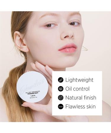 Lock N' Tap All Day Sebumless Powder Pact 01 Light Beige - Silky Finish, Long Lasting Sebum Control, Sun Protection - 0.35oz./10g - Buy Online on GoSupps.com