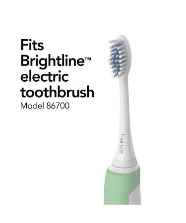 Brightline 86750 Replacement Brush Heads for 86700 Sonic Toothbrush - 4 Count, Compatible with Adjustable Intensity - Pack of 1 - Buy Online on GoSupps.com