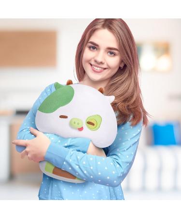Mewaii 14'' Soft Avocado Cow Mushroom Pillow Stuffed Animal Plush - Cuddly Green Cow Toy for Kids | 14 Inch - Buy Online on GoSupps.com
