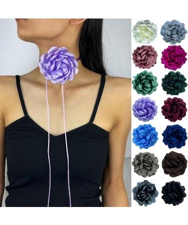 Shop Southjieling 3D Rose Trailer Necklace - Versatile Collarbone Chain & Fashionable Violet Flower Accessory - Buy Online on GoSupps.com